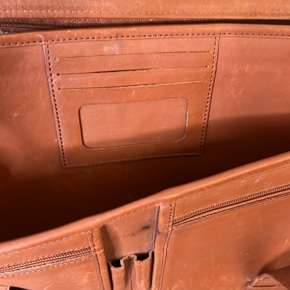 Genuine Leather Messenger Briefcase Crossbody Laptop Shoulder Strap Bag Vintage - Picture 5 of 16
